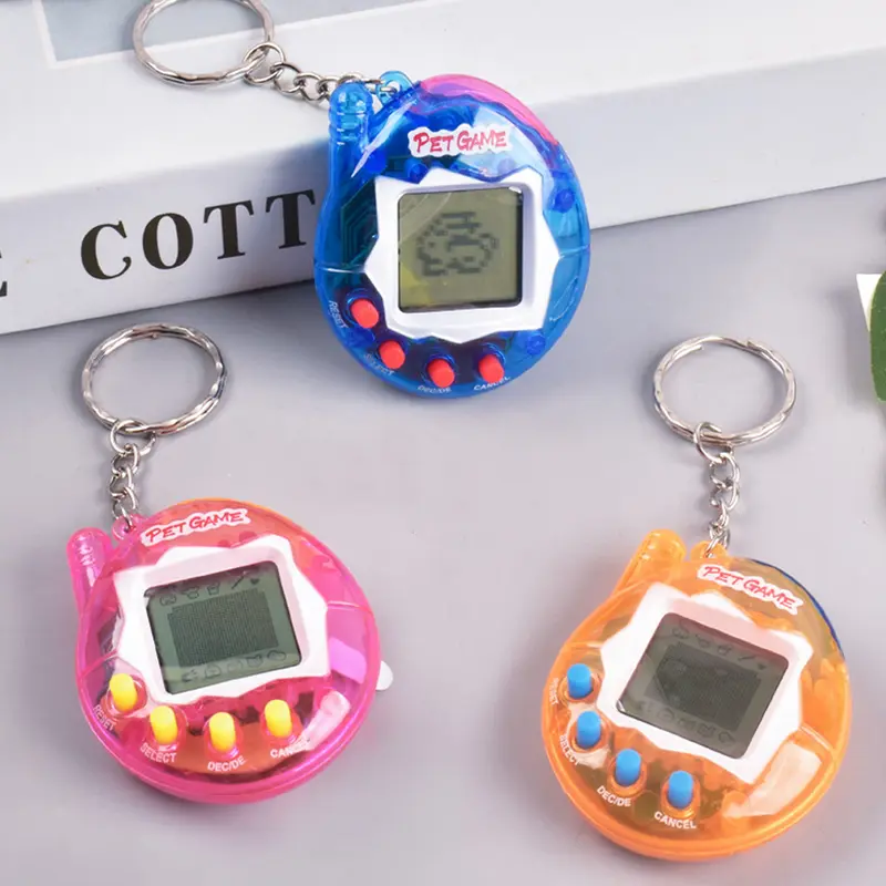Button-Powered Electronic Keychain Pixel Pendant - 1pc x Recreational Machine, Plastic-Body Virtual Cyber Animal Toy, Small Size 10.5*5cm/4.13*1.97in, Unisex Festive & Party Supply Party Bag Insert