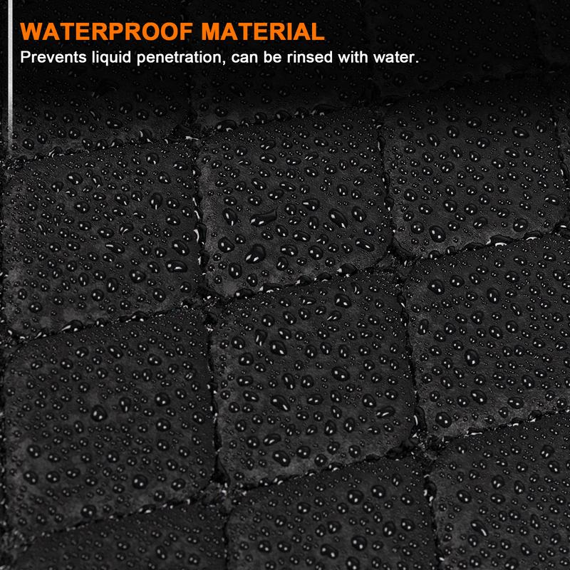 For 2008+ Honda Accord Car Floor Mats Full Coverage Waterproof Non-Slip All Weather Easy to Clean Wear-Resistant Nappa Leather Front & Rear Floor Liners Black