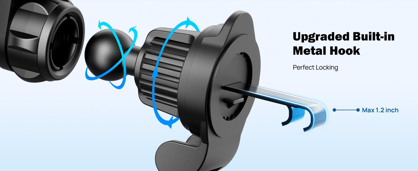 JOYTUTUS  Vacuum Magnetic Phone Holder Retractable Strong Suction Cup Hands-Free Car Mount Foldable Car Phone Stand For Car/Mirror/Gym Smartphone Cellphone Folding