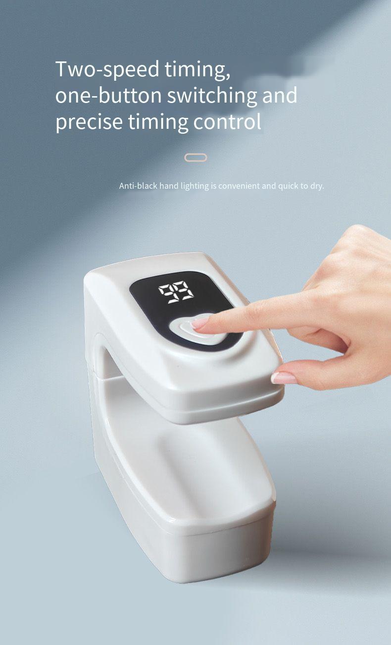 Mini UV Nail Lamp: USB rechargeable flash curing lamp, suitable for nail polish glue, UV light, LED display screen, portable nail lamp, nail dryer, nail care tools