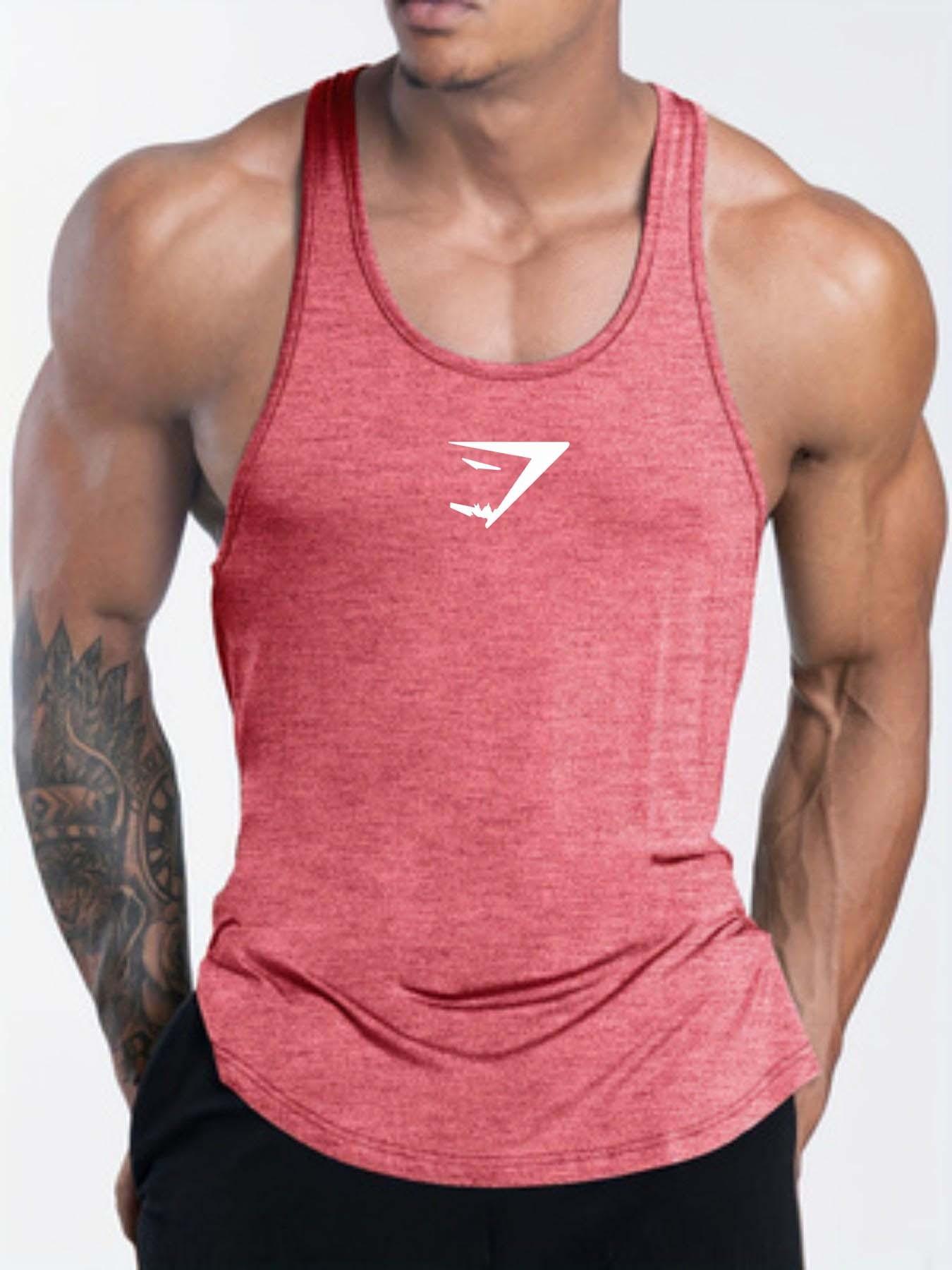 Viral Athletic Stringer Tank Top | Quick Dry Curved Hem Fitness Vest | TikTok Trendy Gym Outfit for Guys