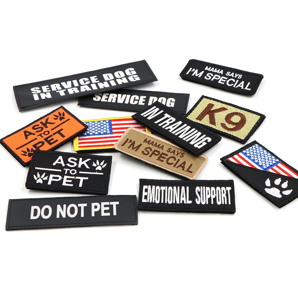 12 Pieces Tactical Patch Bundle For Dog Vest Harness Collar Personalized Patches Tags Sticker Label
