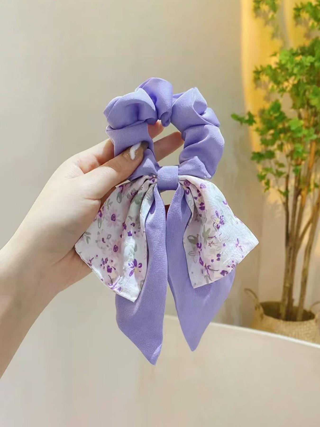 Cute Floral Butterfly Hair Tie, Soft Elastic Design for Girls, Ideal for Spring & Summer Hairstyles, Gentle on Hair
