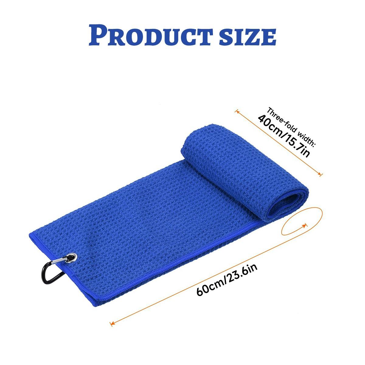 Microfiber Waffle Golf Towel, Pineapple Lattice Sports Towel, Absorbent & Quick-Dry Design, Ideal for Outdoor Activities