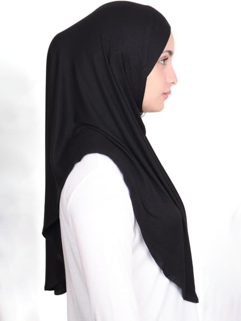 Women's Fashion Solid Elastic Chin Cover Headscarf, Sport Hijab Scarf for Daily Wear, Breathable Abaya Headband, Modest Style, Stretchy Hijab