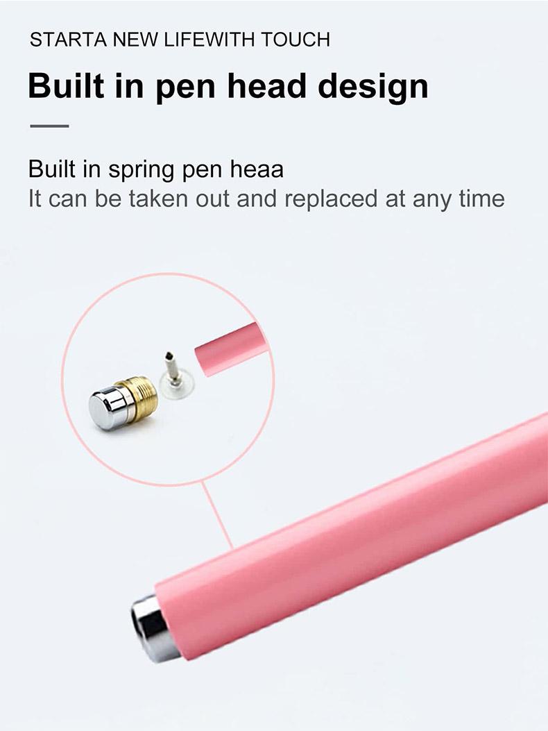 Universal Capacitive Stylus Pen, No Charging Needed, Compatible with Phones and Tablets, Dual-Sided Magnetic Cap, Touchscreen Pen for Drawing and Writing