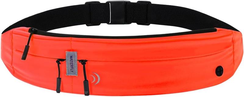 WATERFLY Slim Running Belt Fanny Pack for Women Men Phone Holder Runners Pouch Waist Belt for Workout Jogging Multifunctional Sports Bag water-resistant Outdoor Gear