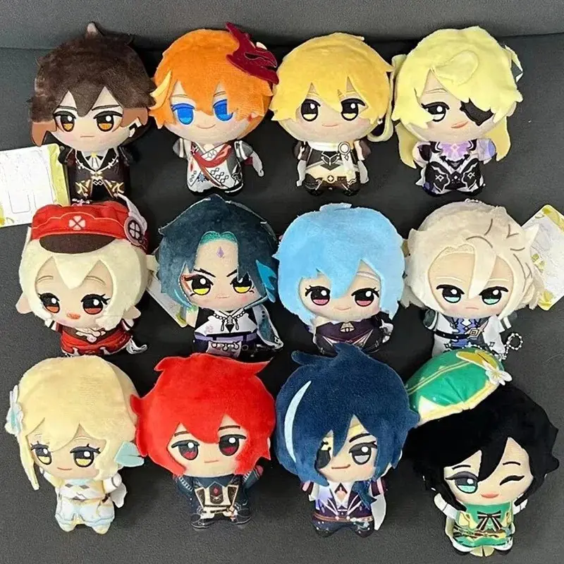 10CM Impact Plush Pendant Toys Tartaglia Kaeya Diluc Venti Xiao Eula Stuffed Doll Keychain Backpack Decoration Christmas Gifts