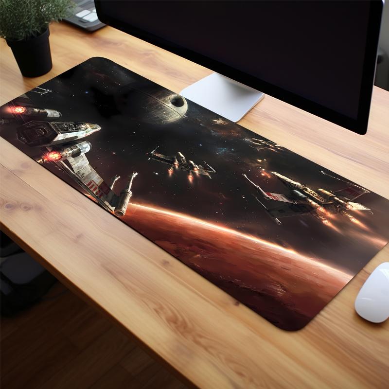Space Theme Gaming Mouse Pad, 1 Piece Keyboard Desk Mat, Non-slip Computer Mouse Mat for Home Office