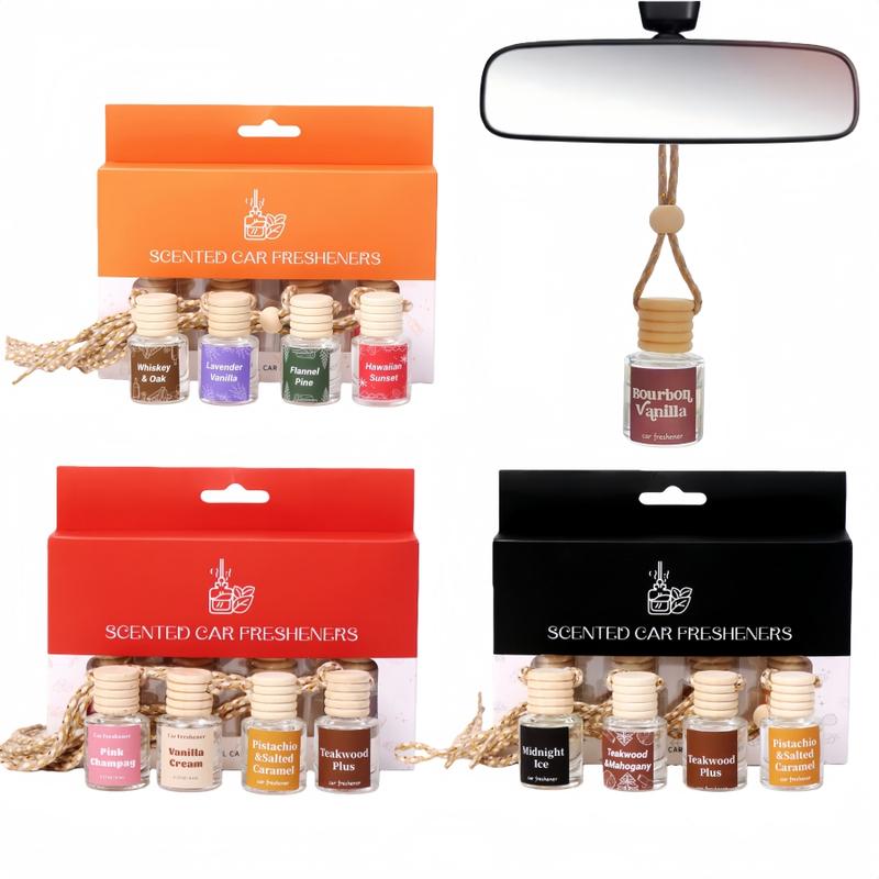 Car Air Freshener Set, Essential Oil Car Fragrance Accessories, Car Interior Diffusers, Perfect for Christmas & Anniversaries, Home & Car Use