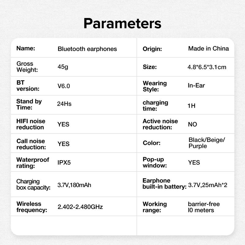 Noise-Canceling Bluetooth-compatible Earbuds, Long Battery Life, Ipx-5 Water Resistant, Ergonomic Design, LED Display, Wireless Connectivity