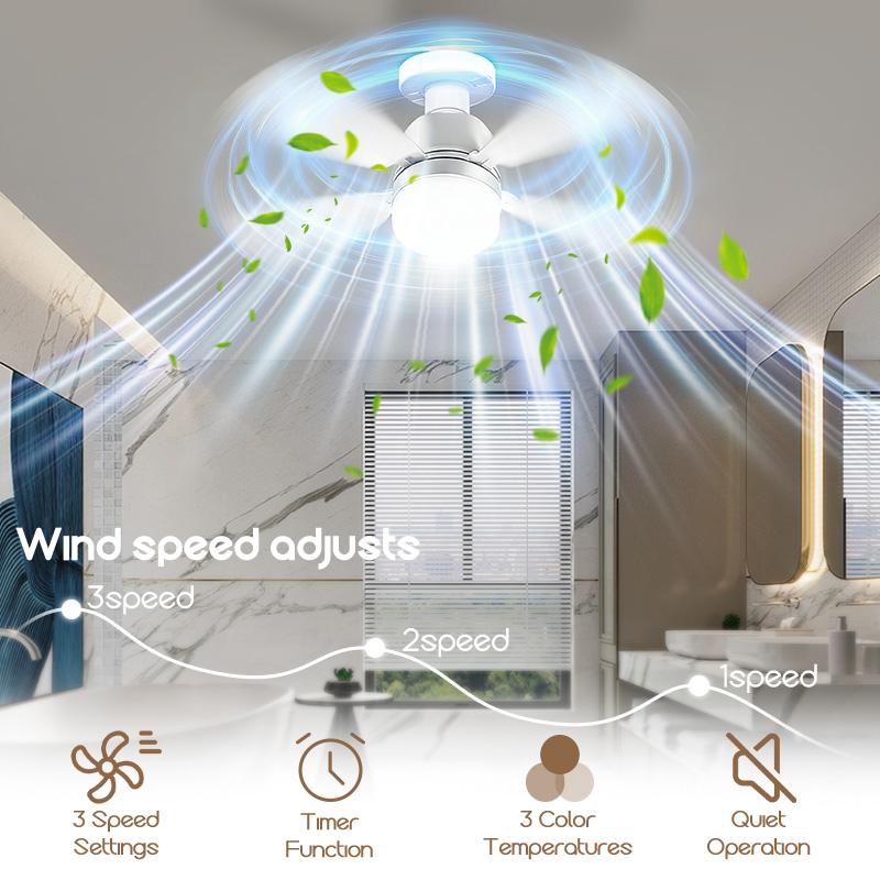 1pc Ceiling Fan Light with Remote Control, Dimmable LED Ceiling Fan with Remote Control, Adjustable Wind Speed, 3-Color Temperature (Cool, Warm, Natural), suitable for bedrooms, kitchens, and living rooms, and is dimmable, Dimmable Warm White