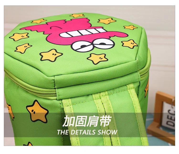 Crayon Shin-Chan Same Style Cute Backpack Crocodile Biscuit Backpack Top Zipper Badminton Racket Bag Portable Large Capacity Bag