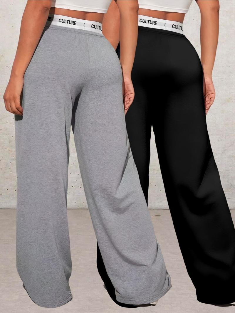 Women's Cartoon Rose Print Sweatpants, Casual Comfy Pants for Daily Wear, Ladies Bottoms for All Seasons