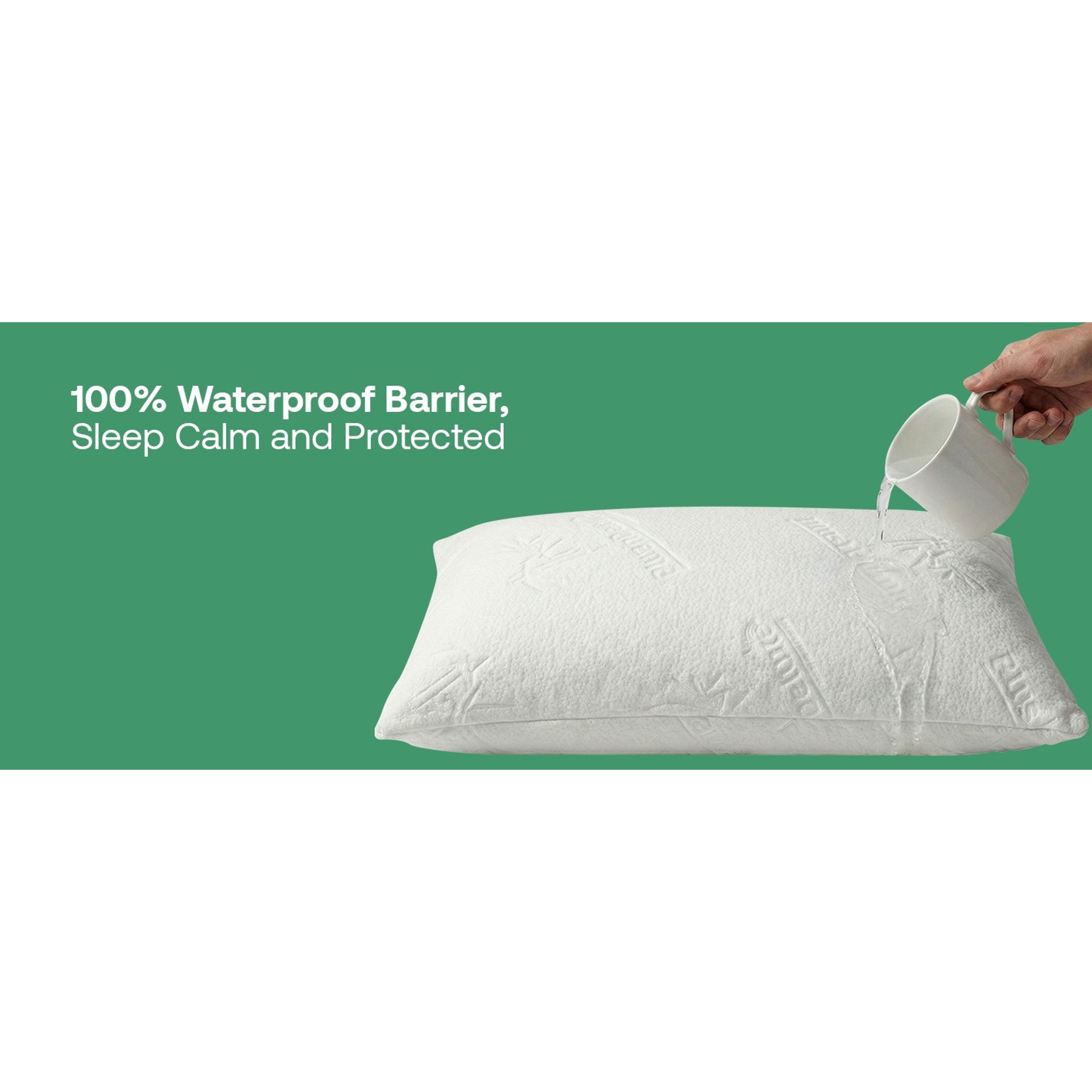 Premium Waterproof Bamboo Viscose Pillow Protector Covers - Allergy, Dust & Mite Proof Zippered Pillowcases, Set of 2 Queen SizeGift