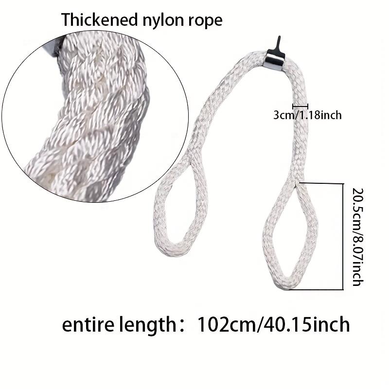 Nylon Tricep Rope Pull Down Handle, Straight Arm High Cable Machine Attachment, Fitness Equipment Accessory for Strength Training