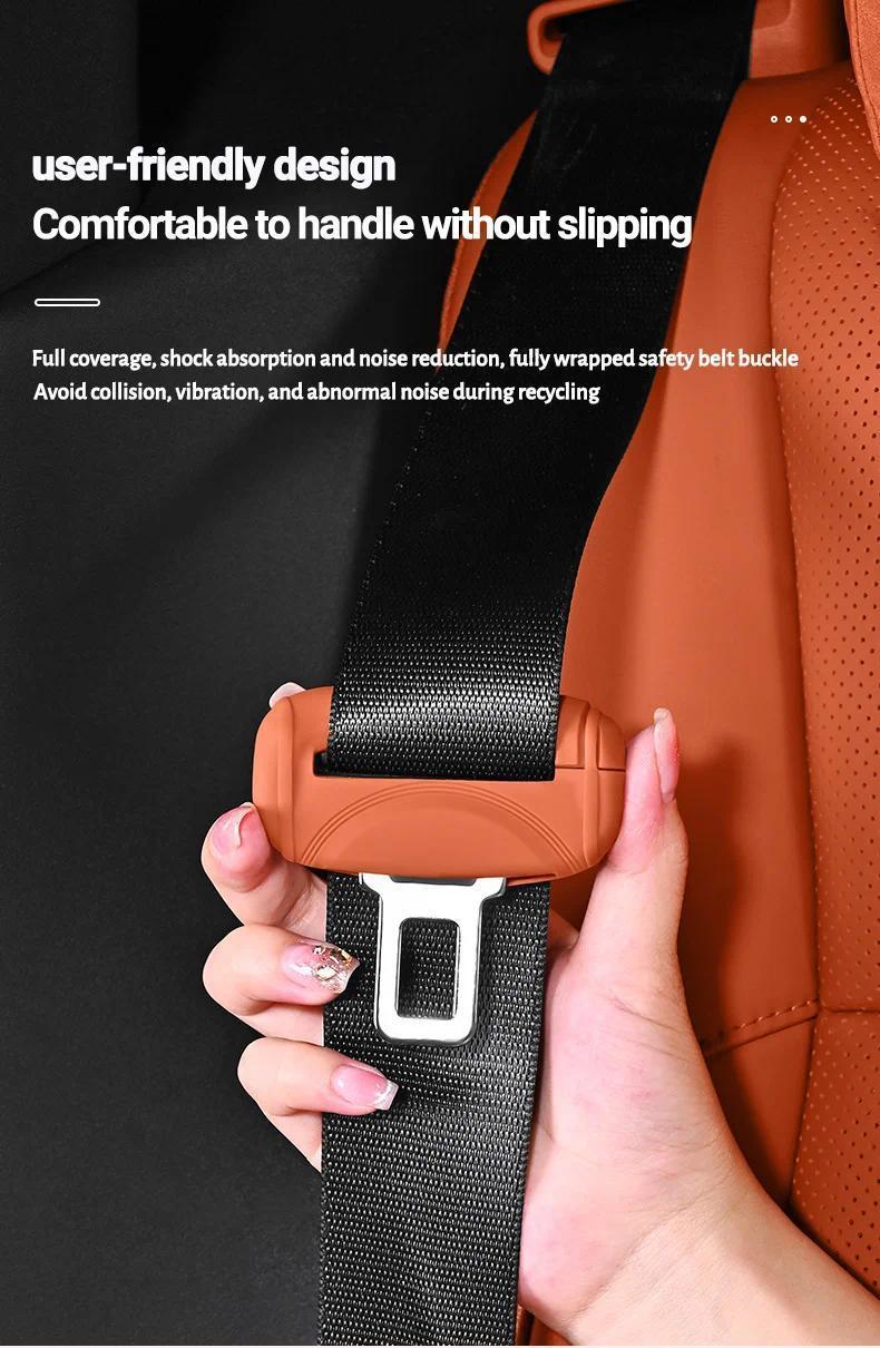 Universal Car Seat Belt Socket Protective Cover Silicone Car Safety Seat Belt Anti-Scratch Cover Button protective case