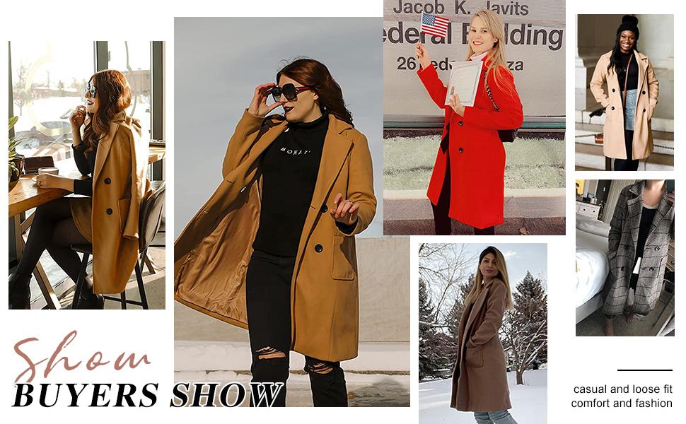 Chouyatou Women Elegant Notched Collar Double Breasted Wool Blend Over Coat Womenswear Army Women's Elegant SpringStatements Chouyatou Women Elegant Notched Collar Double Breasted Wool Blend Over Coat Womenswear Army Women's Elegant SpringStatements