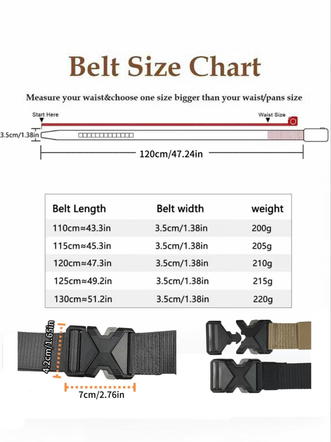 Men's Tactical Belt, Multifunctional Military Quick Release Buckle, Sports Canvas Waistband, Suitable for Daily Commute and Training Wear