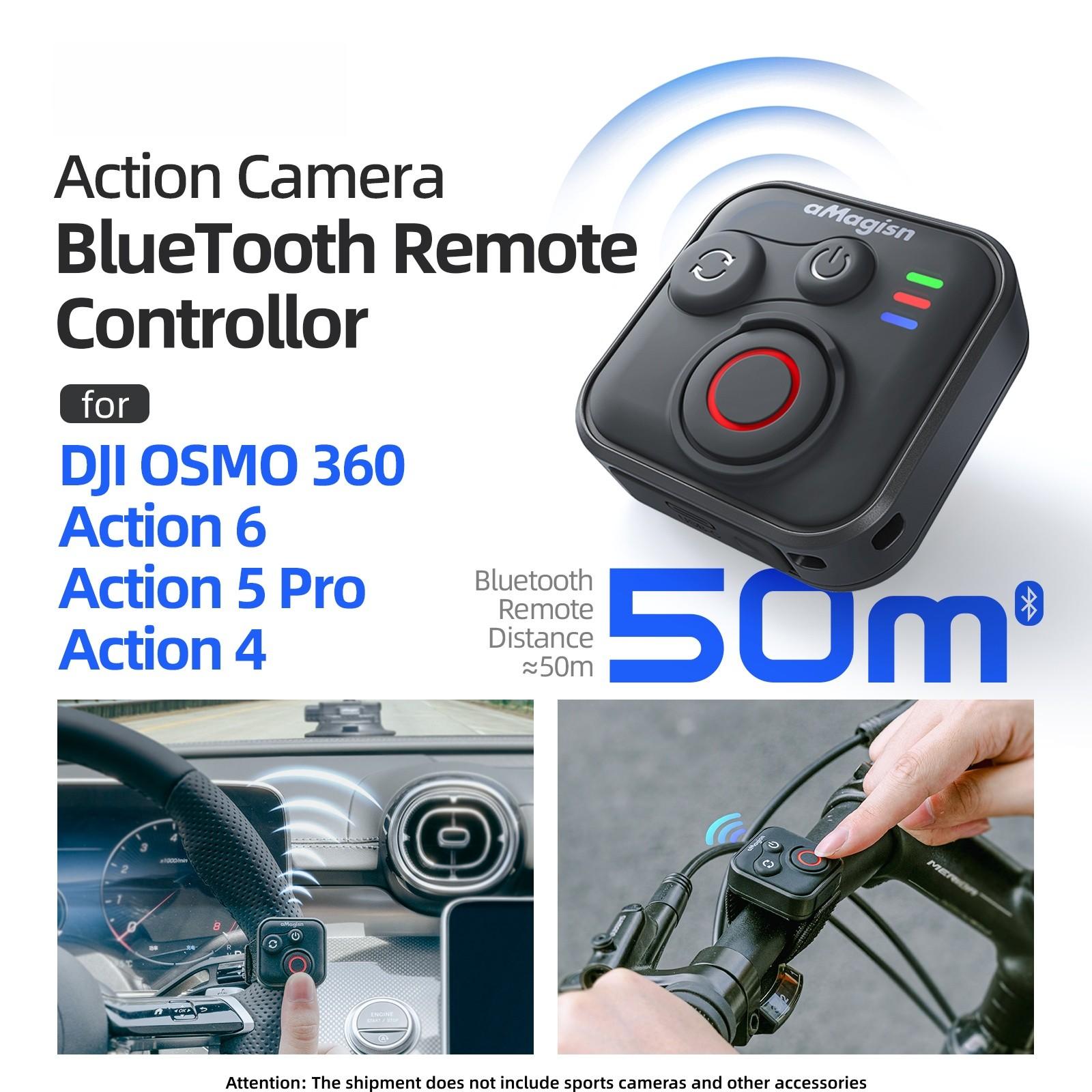 Bluetooth-compatible Remote Controller for Dji Osmo 360 Action Camera 6 5 Pro 4, Wireless Photography Accessory for Outdoor Shooting
