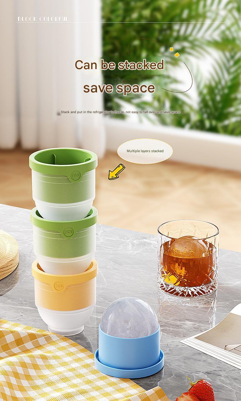 Premium Silicone Ice Ball Mold Ice Ball Making Mold Crystal Clear Ice Balls for Whiskey, Cocktails and Bourbon, Easy to Disassemble Ice Ball Mold, Easy Release and No Leaking Design, Christmas Holiday Party Gifts