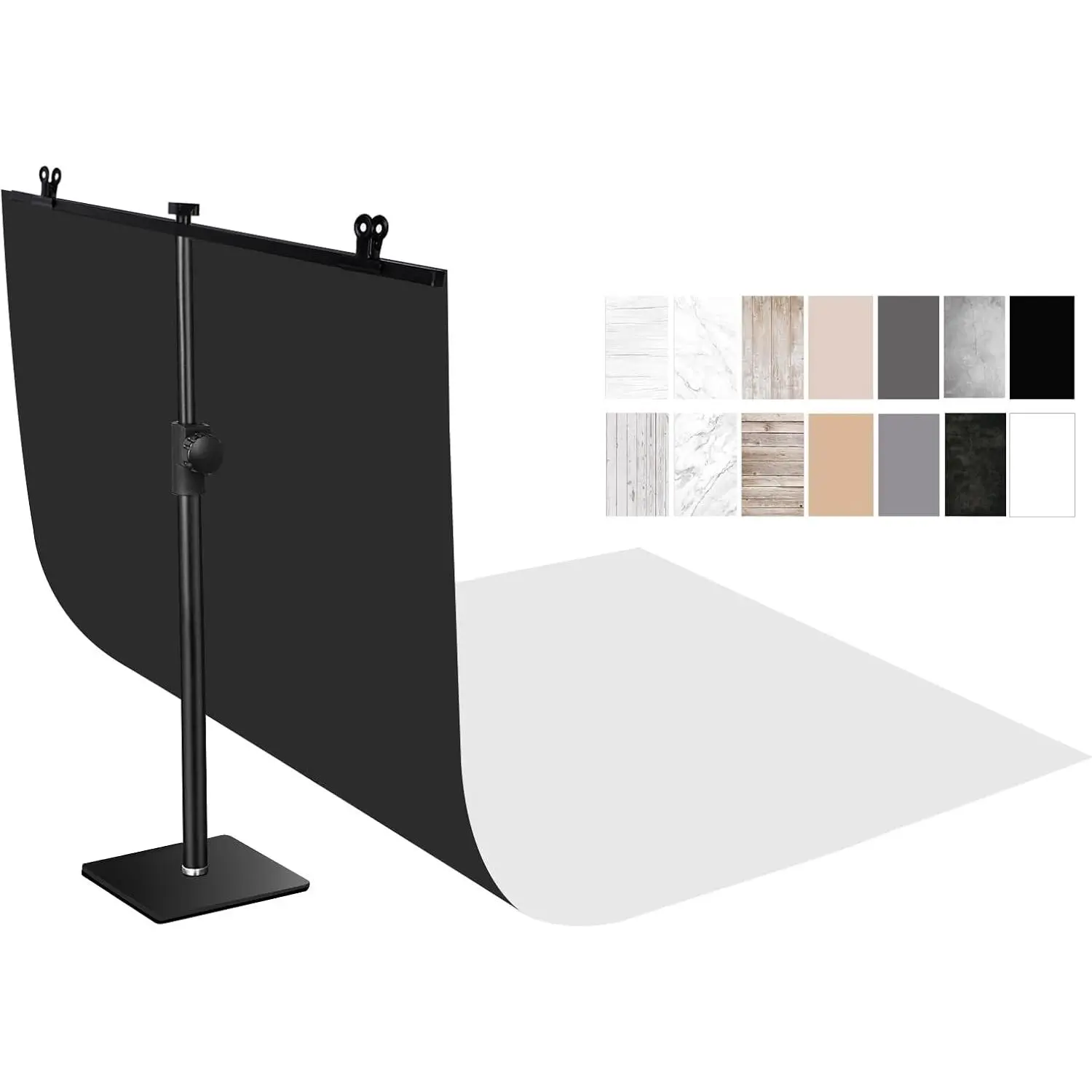 Yoocheese Photo Backdrop Kit with Stand, 22x34" Double-Sided Paper Background, 14 Colors, for Product Food Photography Studio Tabletop Props