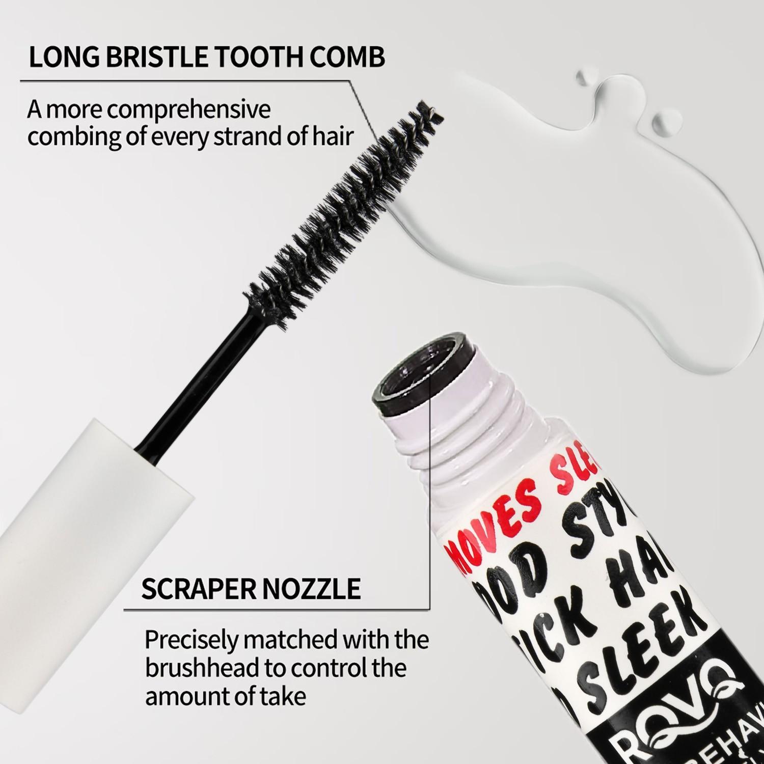 1-Pack Hair Comb Styling Brush, Smooths Frizz, Controls Bangs, Magic Comb for Baby Hair, Softens Hair, Waterproof, 24-Hour Hold, Perfect Gift