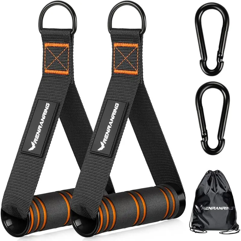 Outdoor activitiesRENRANRING Gym Exercise Handles, Replacement Handle Attachments for Cable Machine Pulleys, Resistance Band and Strength Trainer, Pull Down Workout Accessories, Home Gym Add On Equipment