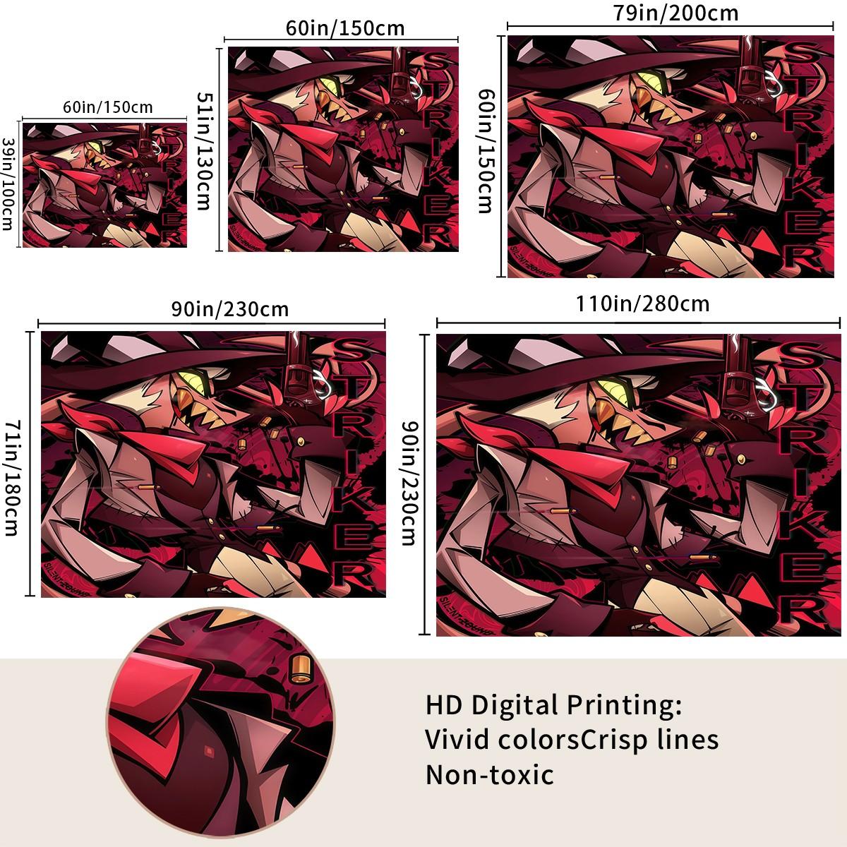 Helluva Boss Patterned Tapestry, Stylish Room Flag, Unique Wall Art For Living Room And Bedroom, Soft And Durable For Kids And Adults Daily Holiday Birthday Gift Bedroom Decor