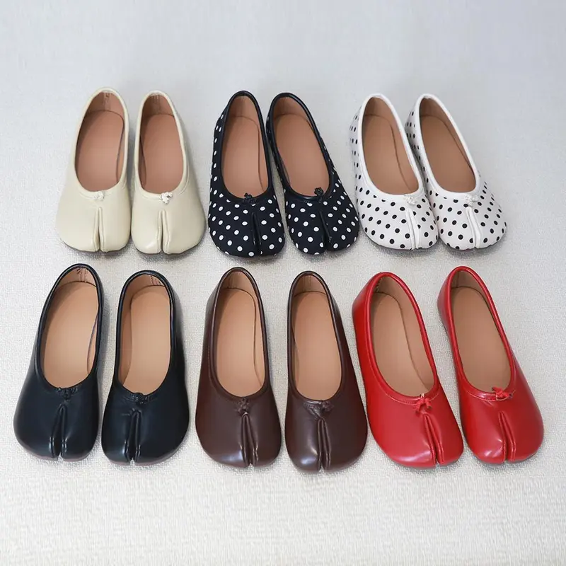 Women's Multi-Use Slip-On Synthetics Dance Shoes - 2025 New Summer Split-Toe Flat Indoor Walking Shoes