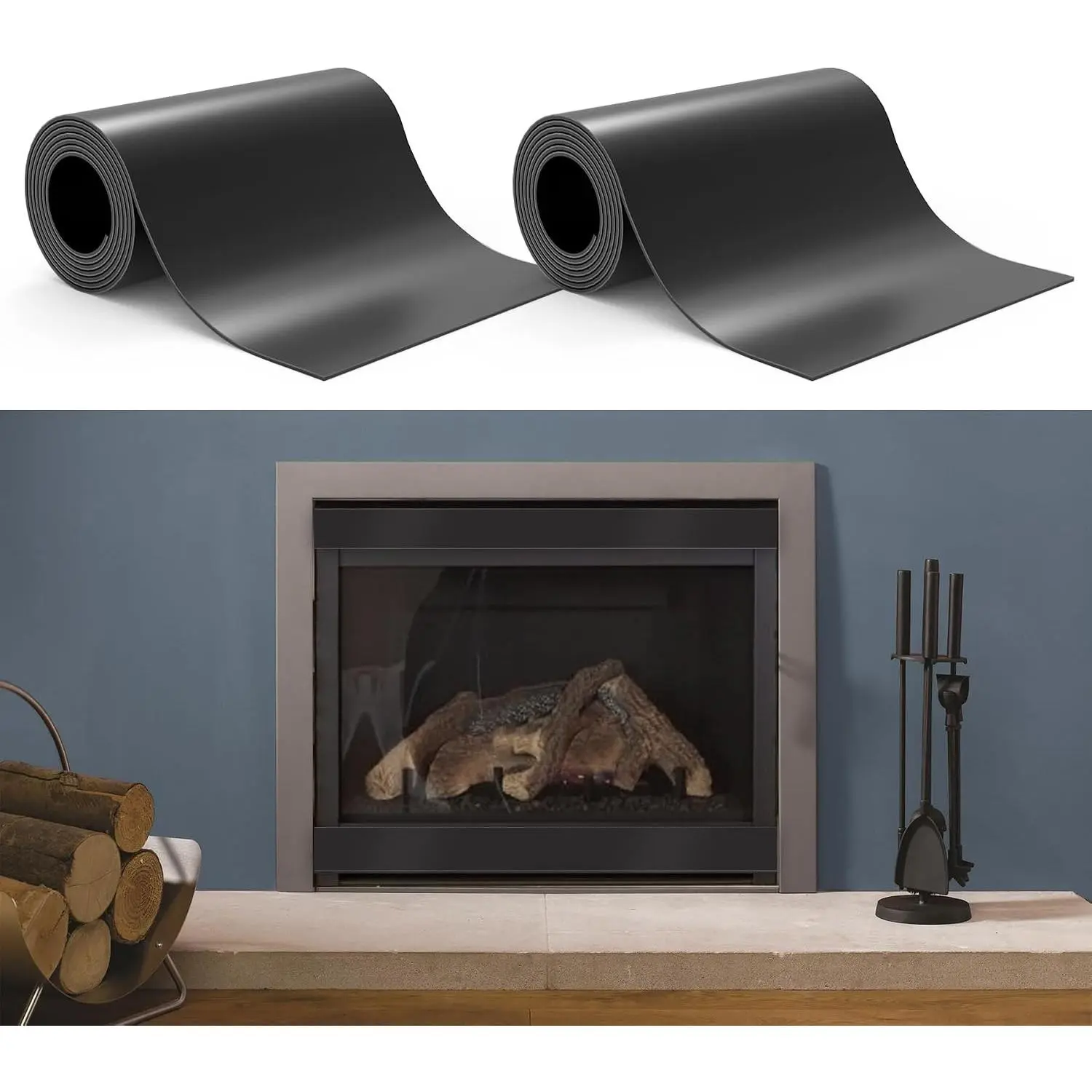 Magnetic Fireplace Vent Cover, 2 Pack Fireplace Draft Blocker to Block Draft from Indoor Chimney, Insulation Fireplace Screen to Prevent Cold Air and Heat Loss from Fireplace Vent, 40 x 6 in