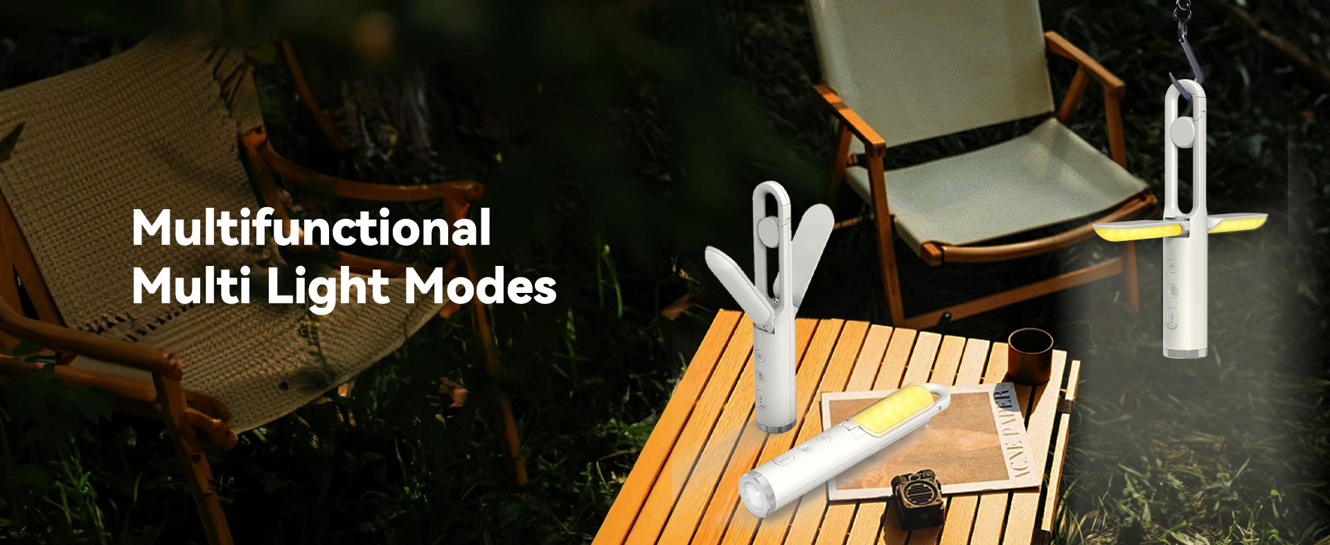 Foldable 4in1 Multifunctional Camping Light, Outdoor Light, SOS Light, Flashlight,SteadyLight,Seamless Folding Design, Extended Battery For 24H Use