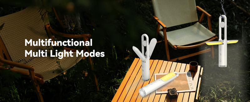 Foldable 4in1 Multifunctional Camping Light, Outdoor Light, SOS Light, Flashlight,SteadyLight,Seamless Folding Design, Extended Battery For 24H Use