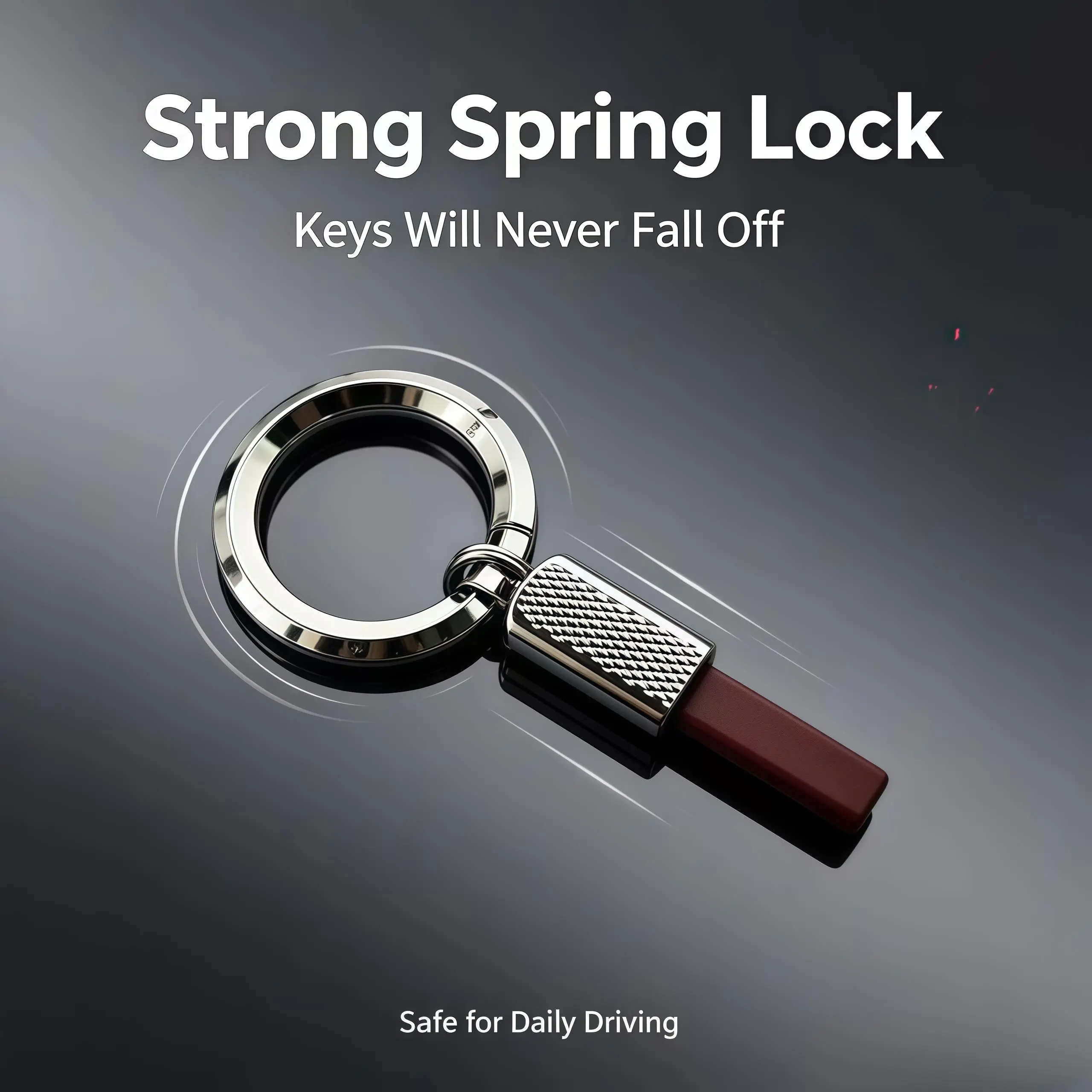 Advanced Sense Leather Car Keychain Men's Lanyard Chain Alloy Lock Key Buckle Ring Distinctive Creative Simple Pendant