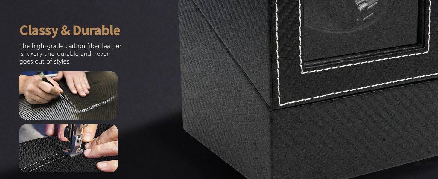 Watch Winder for Automatic Watches: Automatic Single Watch Winder Box with Japanese Quiet Motor, Rotating Watch Case in Black Carbon Fiber Leather, Gifts for Men & Collectors Watch Winder for Automatic Watches: Automatic Single Watch Winder Box with Japanese Quiet Motor, Rotating Watch Case in Black Carbon Fiber Leather, Gifts for Men & Collectors