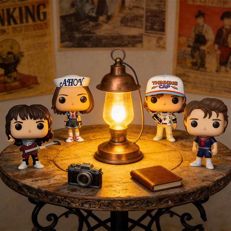 Stranger Things Series Funko Pop Style Q Version Action Figures, Collectible Figurines, Dustin Mike Steve Robin Collectible Toys, Perfect Gift for Fans