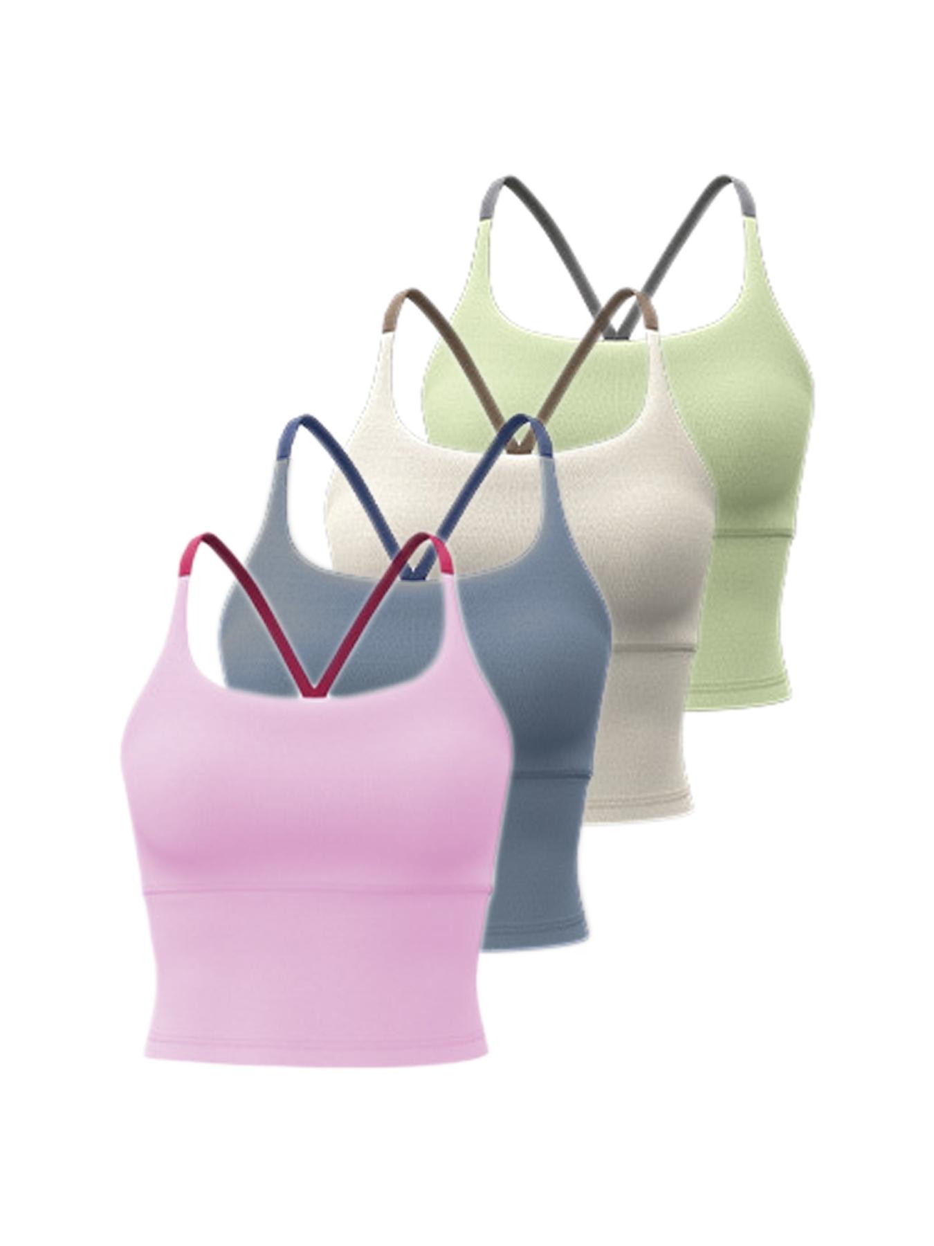 Sporty Women's Plain Criss Cross Sports Bra, Comfort and Durability Sports Crop Cami Top, Ladies Sportswear for Indoor Outdoor Wear, Gym Clothes Sporty Women's Plain Criss Cross Sports Bra, Comfort and Durability Sports Crop Cami Top, Ladies Sportswear for Indoor Outdoor Wear, Gym Clothes