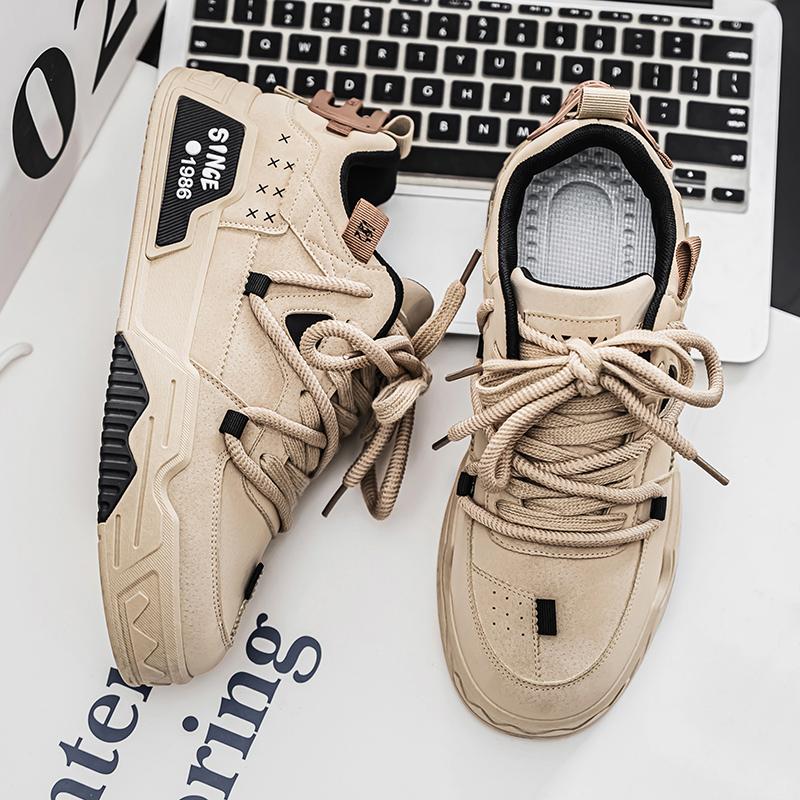 Men's Fashion Colorblock Lace Up Low Top Sneakers, Casual Comfortable Sports Running Shoes, Trendy All-match Sneakers for Daily Wear, Closed, Fashionable Running Shoes, Athletic Shoes