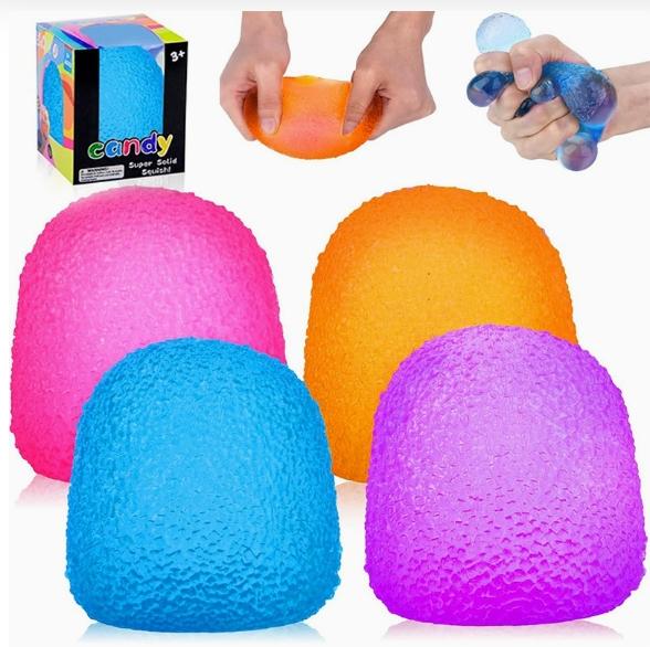 Transparent Maltose Stress Relief Squeeze Toy,Squishy toy Squeeze Toys， Anxiety & Pressure Relief Sensory Toy, Perfect Holiday Gift for Kids & Adults, Soft Tpr Material