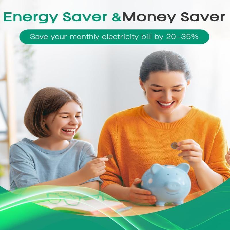 Smart Energy Saver Plug, Balances Current, Stabilizes Voltage, Suitable for Home and Office, Us Uk Eu Plugs, 2 Pieces
