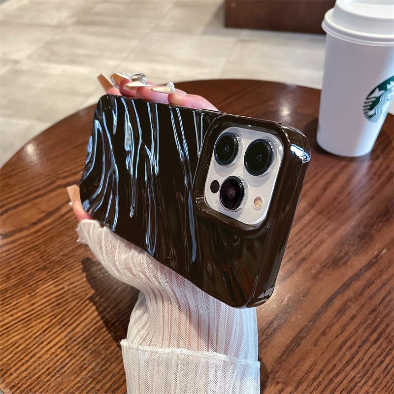 Simple three-dimensional wave pattern mobile phone case suitable for iPhone15/15promax/15pro/11/12/13/14promax/11pro/11promax/12pro/12promax/13pro/13promax/14pro/14promax/soft shell simple creative Shockproof Phone Cover