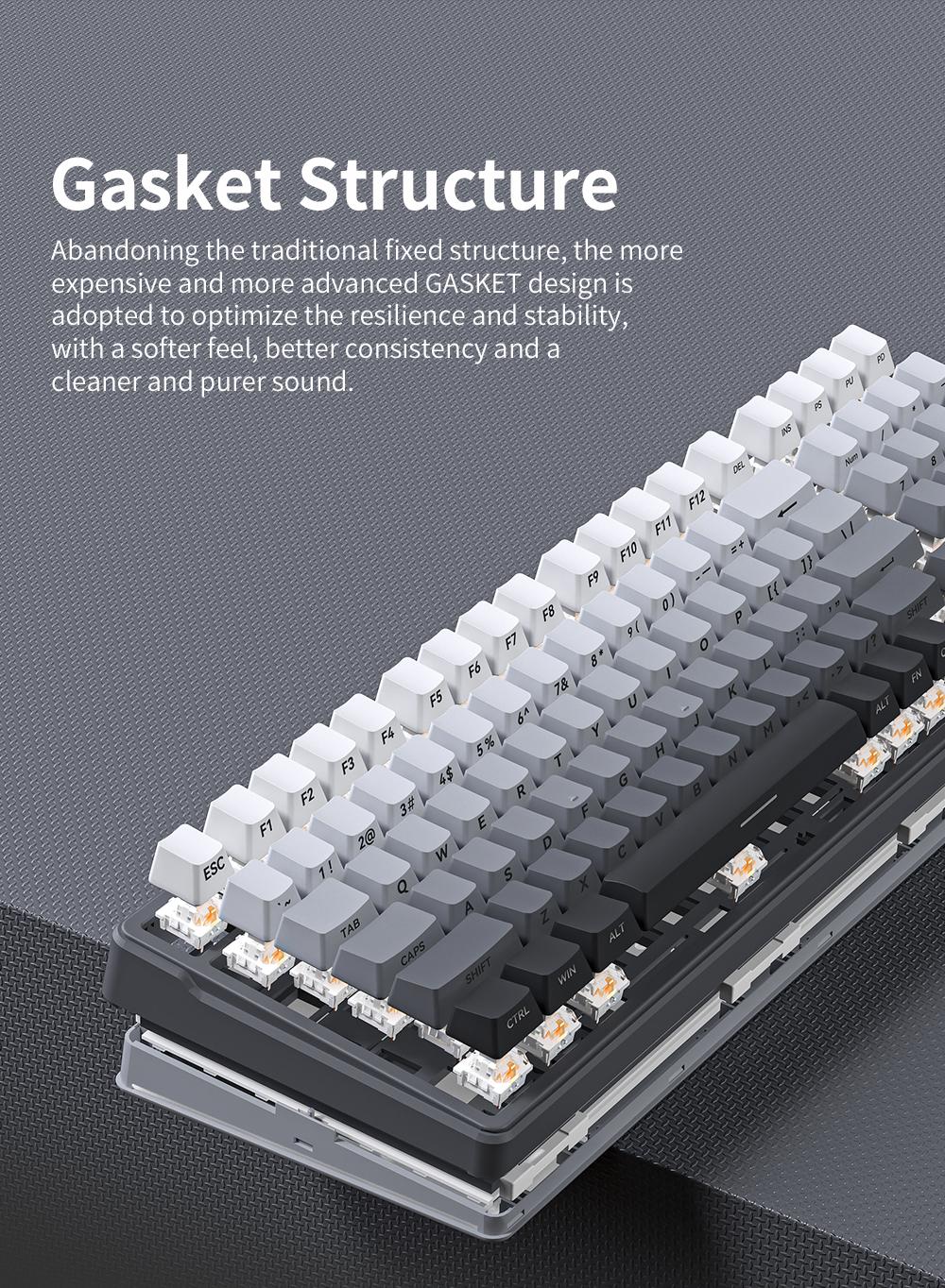 Zifriend ZT99 Mechanical Creamy Keyboard 99 Keys With NumPad, Gasket Structure Gradient Side-Engraved, RGB Light, Hot-Swappable 3/5 Pin Switches, Gaming & Office Keyboard with Driver Support, Tiktokshopblackfriday, Christmas Zifriend ZT99 Mechanical Creamy Keyboard 99 Keys With NumPad, Gasket Structure Gradient Side-Engraved, RGB Light, Hot-Swappable 3/5 Pin Switches, Gaming & Office Keyboard with Driver Support, Tiktokshopblackfriday, Christmas