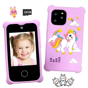 Kids Smart Phone for Boys Gifts - Toddler Christmas Birthday Gift for Age 3-12 Year Old, Kids Cell Phone Toy with Touchscreen, Dual Cameras, Learning, Music Player, Games with 32 GB Card