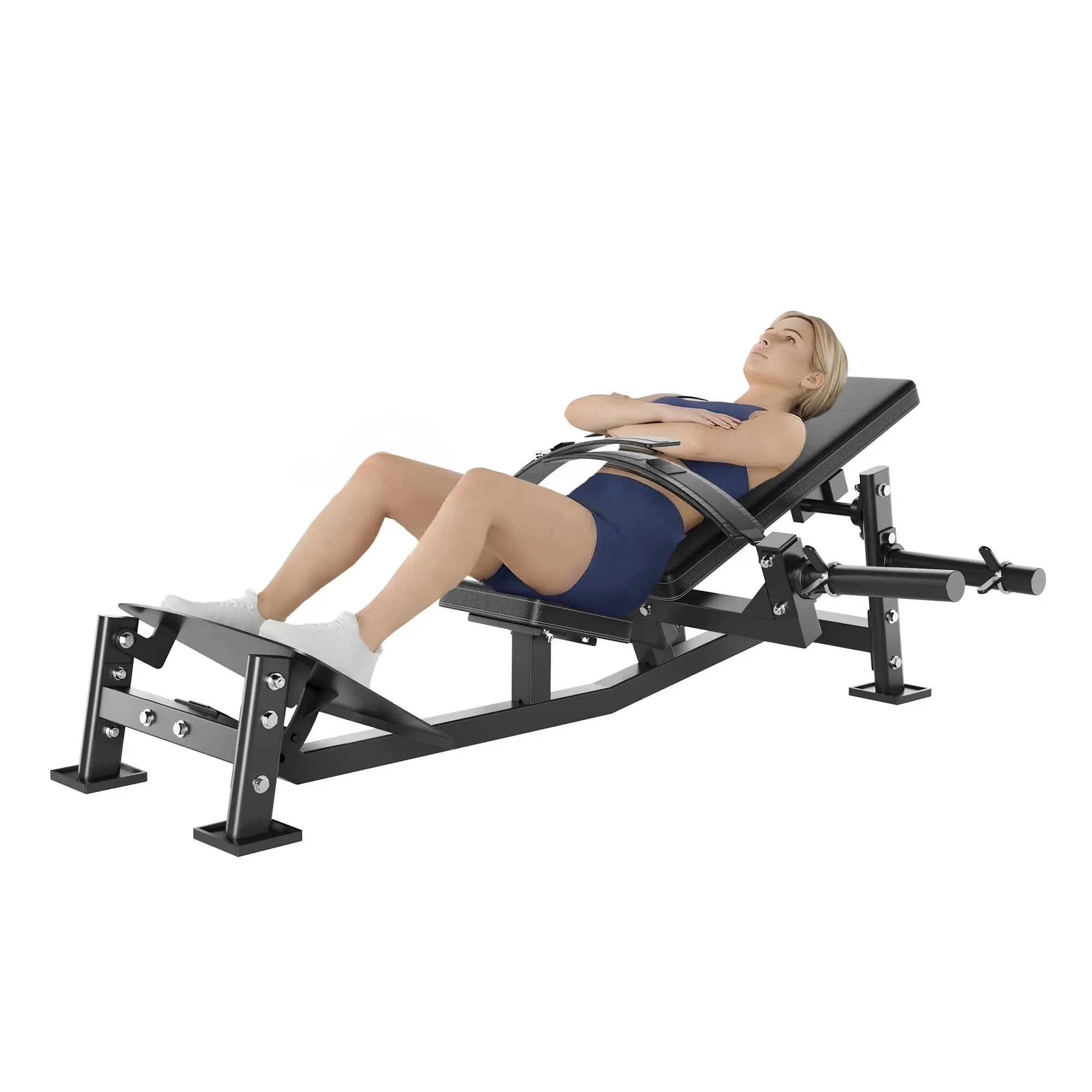 Garvee Heavy-Duty Hip Thrust Machine – 900LB Capacity, Adjustable Footboard & Triple-Lock Straps for Glute Bridge Training, Home Gym Strength Equipment for Butt & Hip Development