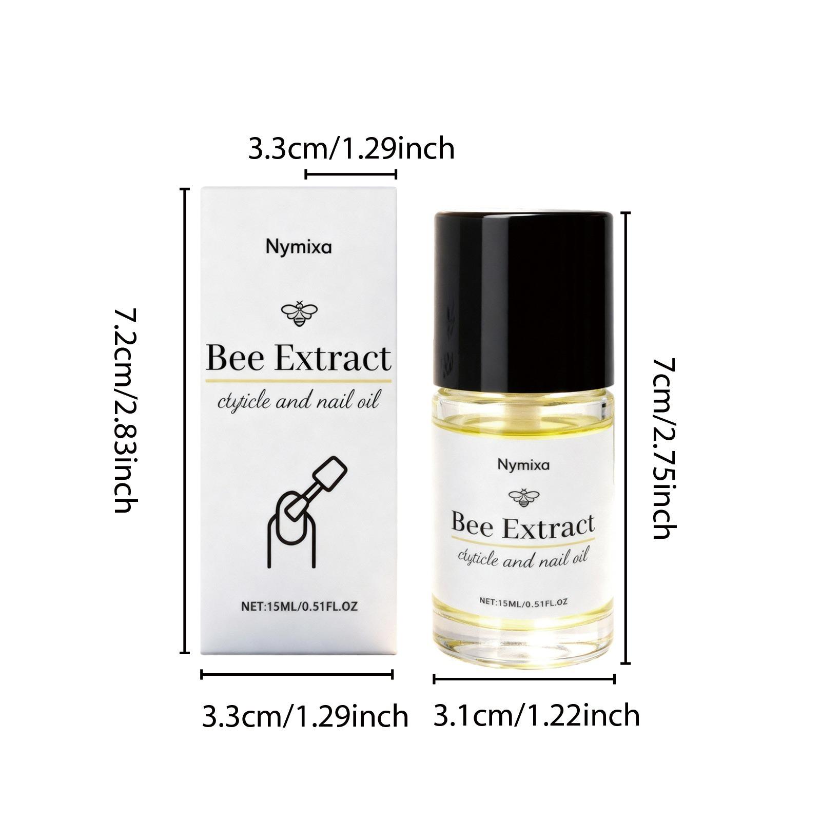 Bee Naturals Nail & Cuticle Oil 0.5 oz - Heals Cracked Nails & Rigid Cuticles, Deep Moisture with Avocado and Castor Oils
