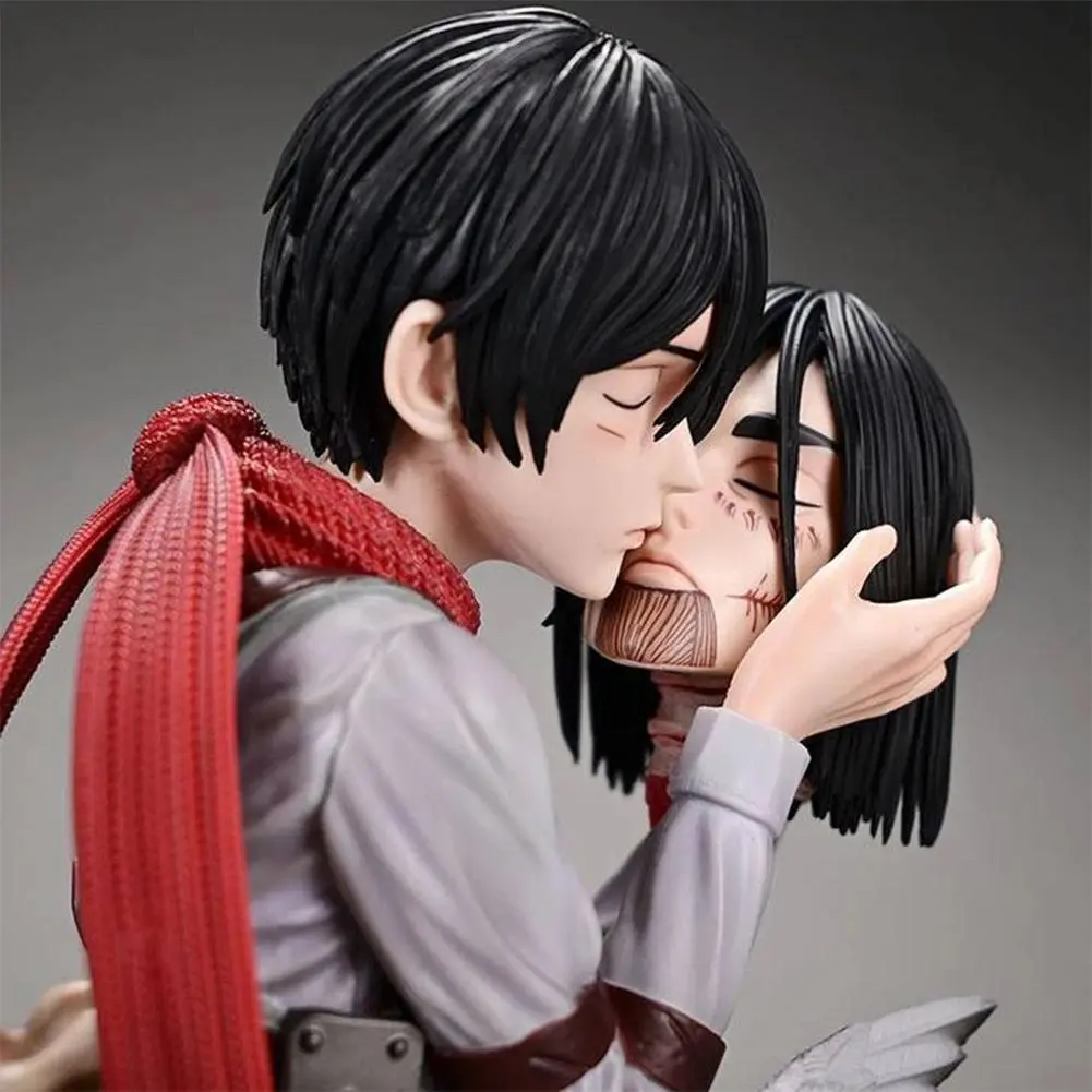 Anime Titan figure Eren Jaeger action figure Eren Kiss of Death figurine Doll PVC bust Model Toys Collection Statue Gifts 22cm