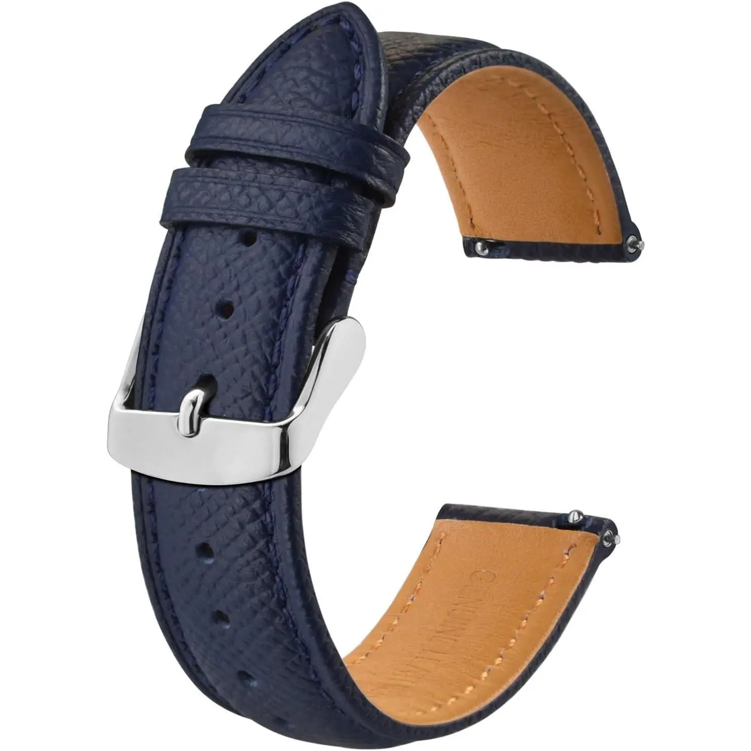 Texture Leather Watch Straps for Women and Men, Watch Replacement Bands with Quick Release, 16mm 18mm 19mm 20mm 22mm