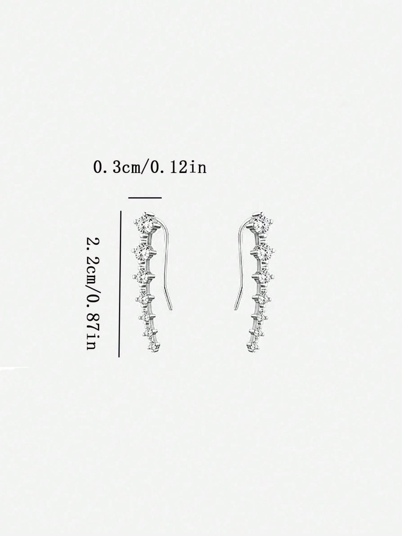 1 pair Star Zirconia Stud Earrings for Women – Luxury Sparkling Crystal Drop Dangle Earrings, Elegant Gift for Her, Trendy Fashion Jewelry