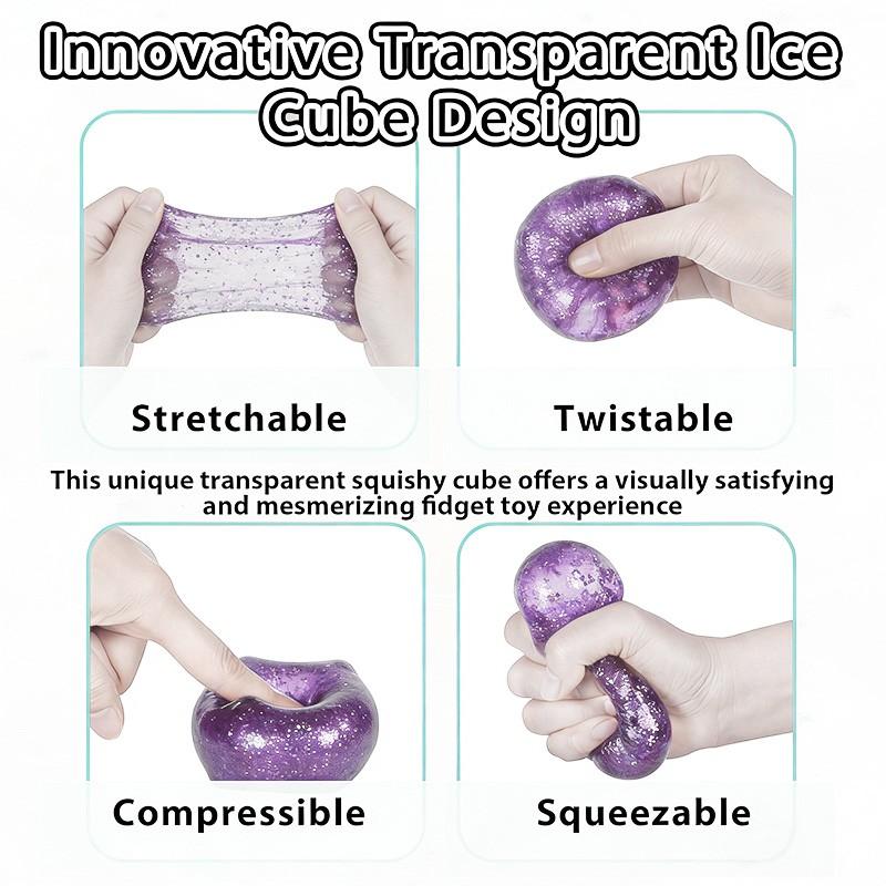 Square Elastic Stress Relief Toy, Perfect for Adult Hand Squeeze Therapy, Slow Rebound Fun for Work Breaks & Relaxation, Ideal Gift for Friends & Family