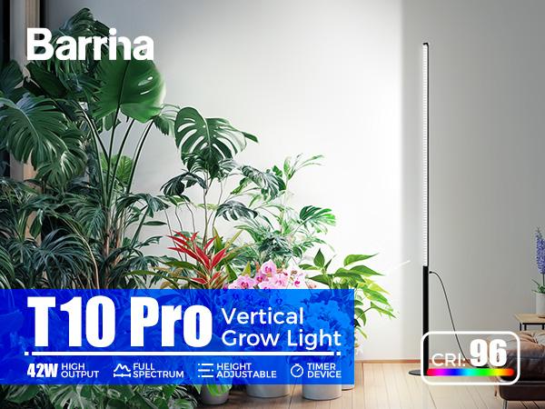 Barrina T10 Pro Standing Grow Light with Timer, 42W, 169 LEDs, Full Spectrum, Vertical Light, Wide Coverage, 4FT to 5.6FT Height with Foot Switch Barrina T10 Pro Standing Grow Light with Timer, 42W, 169 LEDs, Full Spectrum, Vertical Light, Wide Coverage, 4FT to 5.6FT Height with Foot Switch